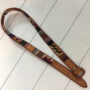 Needlepoint and Leather Belt